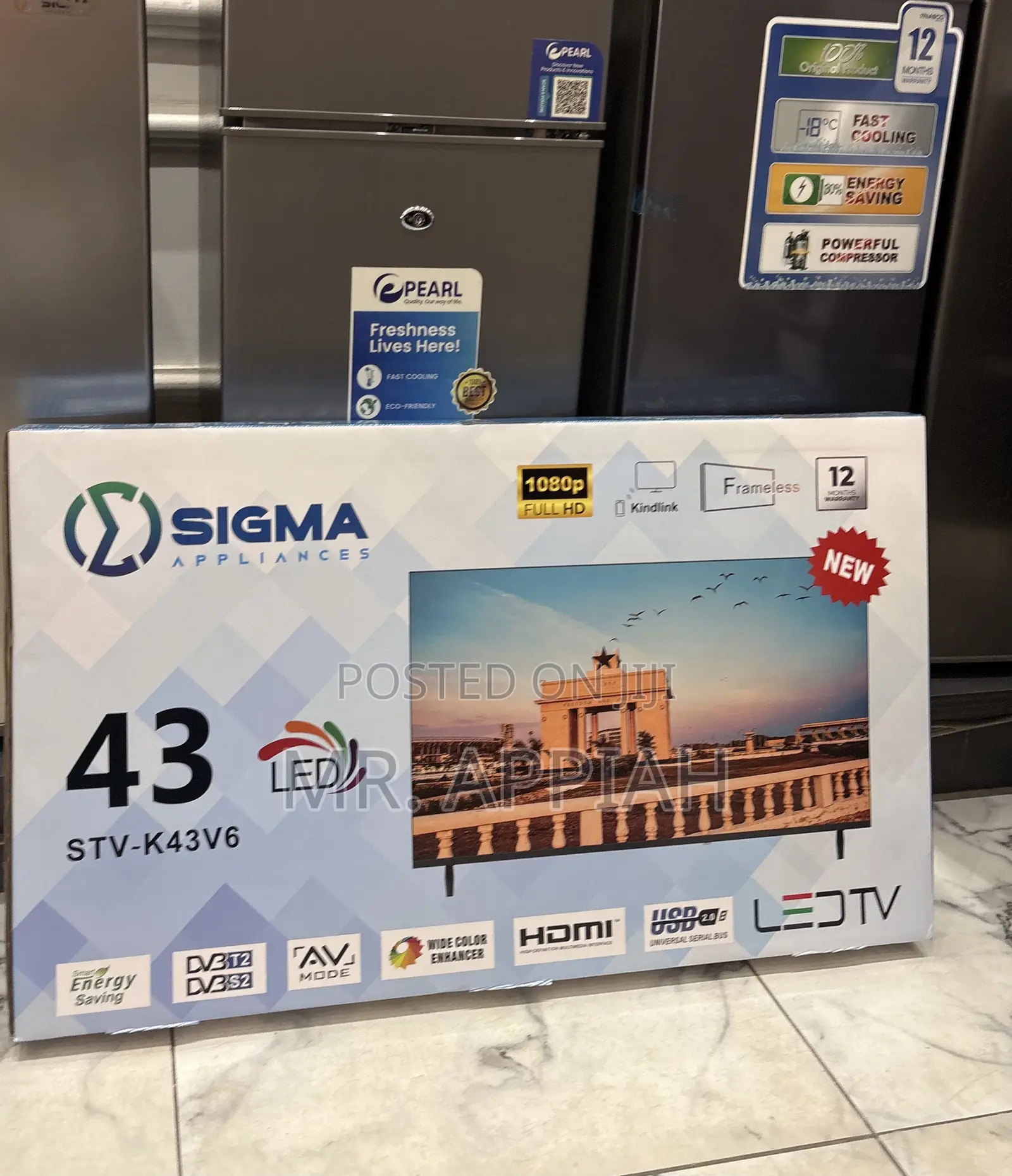 Authentic Sigma Sig-K43v6 43 Inch Full Hd Digital Tv(Black).