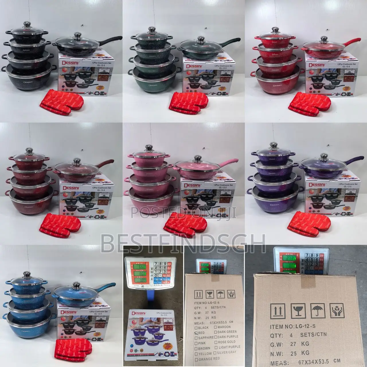 Dessini 12-Piece Diecast Cookware Set