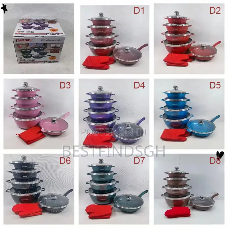 Dessini 12-Piece Diecast Cookware Set
