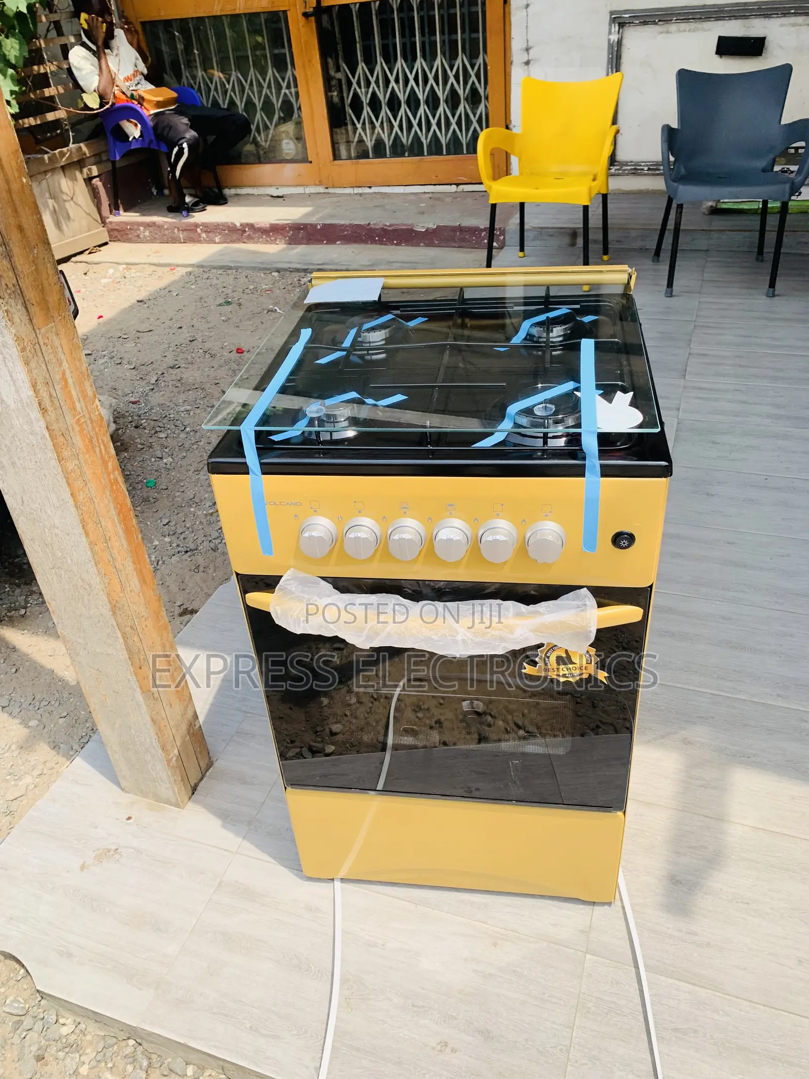 Highly Recommended 4burner Gas Cooker Oven 50-50 Yellow