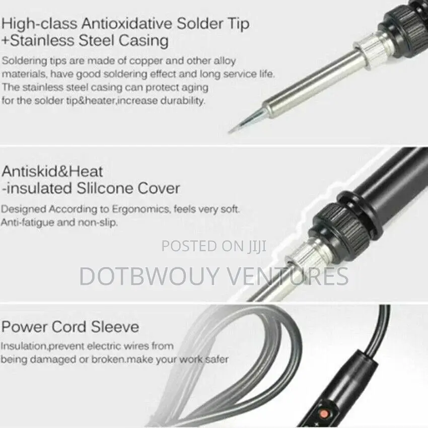 LCD Digital Adjustable Temperature 80w Soldering Iron Set
