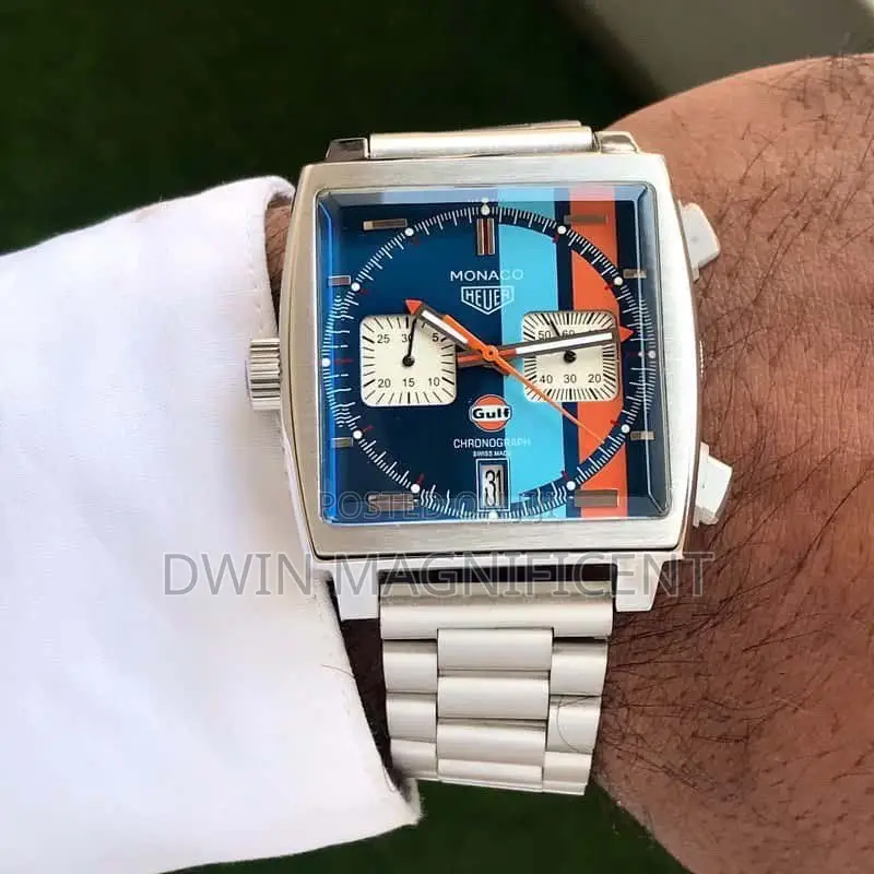 Tag Heuer Monaco Gulf Special Edition Watch, Model Caw211r.Fc6401