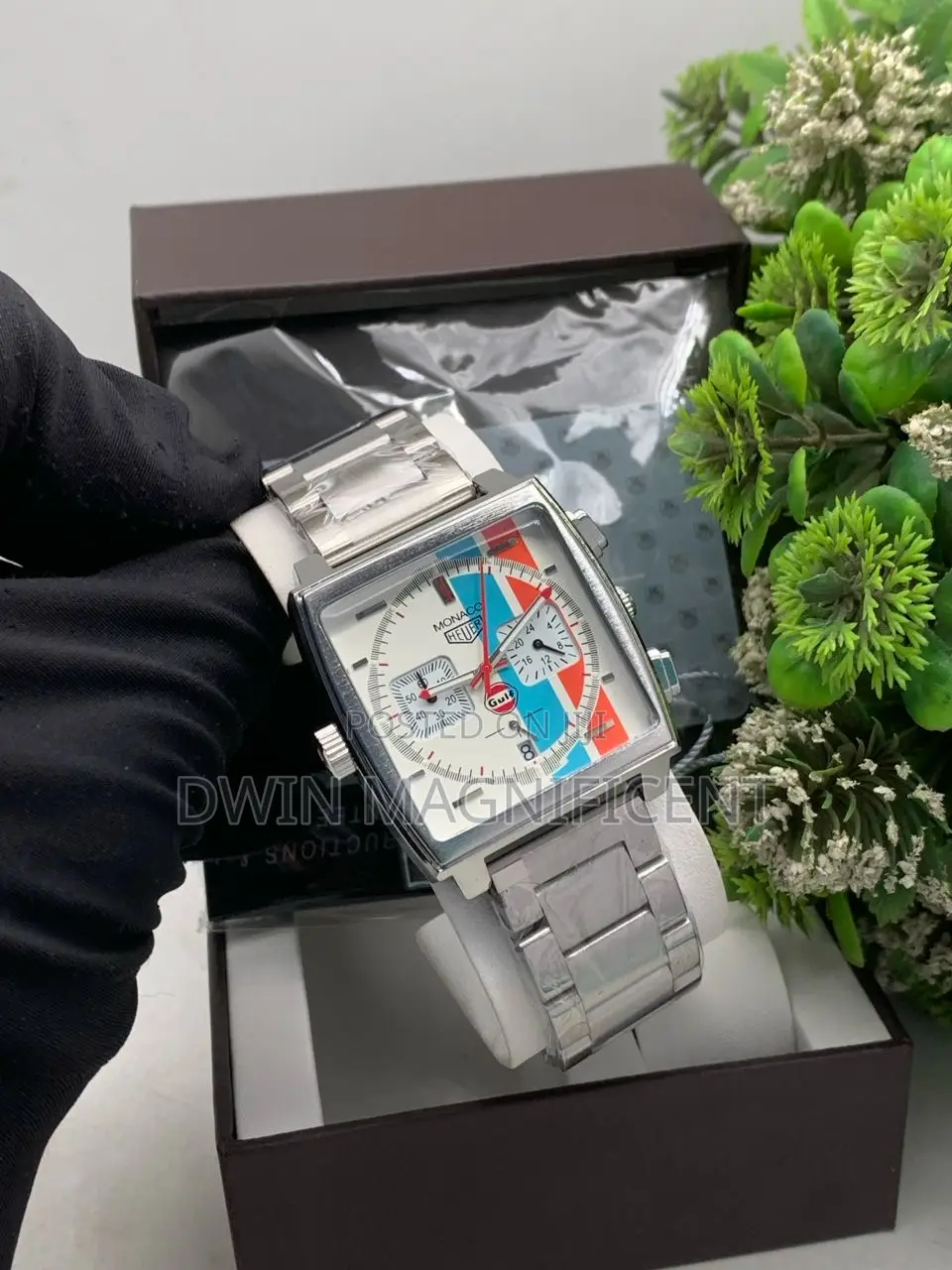 Tag Heuer Monaco Gulf Special Edition Watch, Model Caw211r.Fc6401