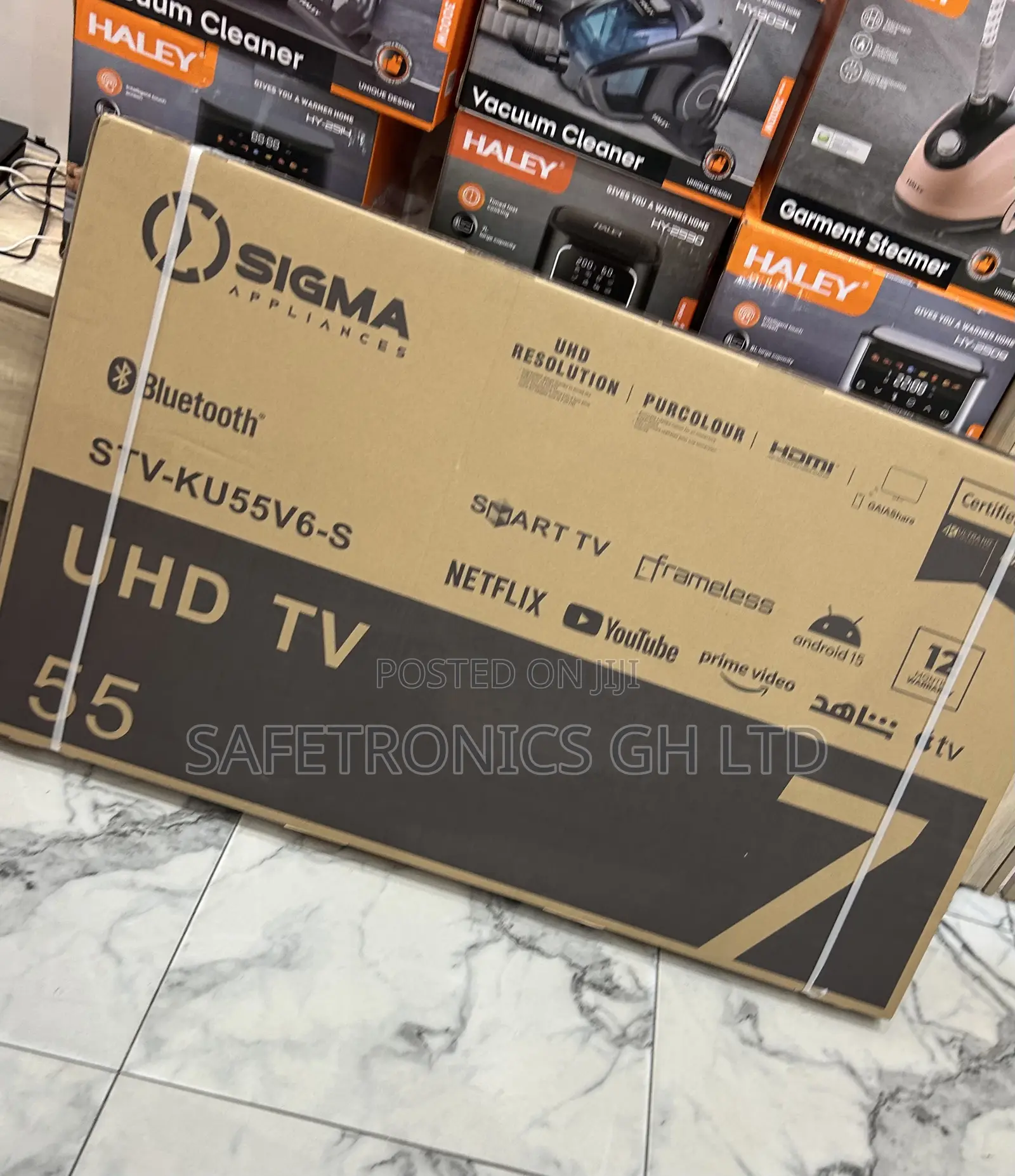 Exclusive 55 Inch Sigma Smart Uhd Led Android Frameless Tv