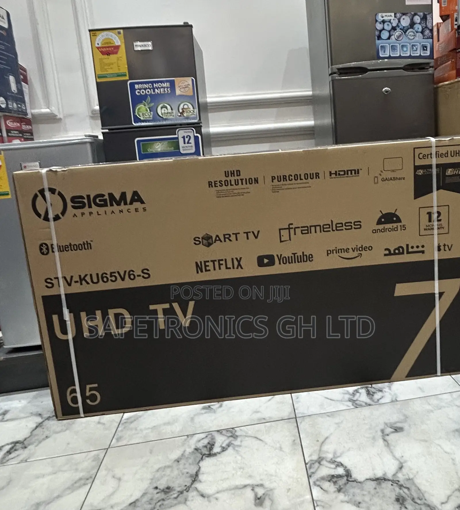 Exclusive 65 Inch Sigma Uhd Android Frameless Smart Tv