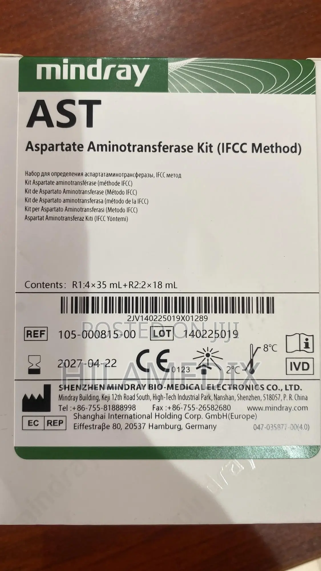 Aspartate Aminotransferase Kit (Ifcc Method)