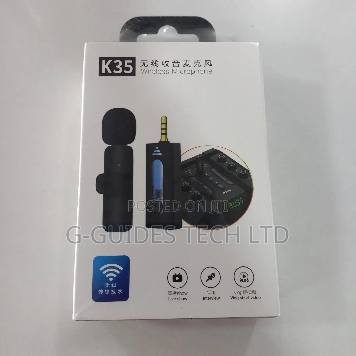 K35 Dual Wireless Microphone For 3.5mm Aux Supported Devices