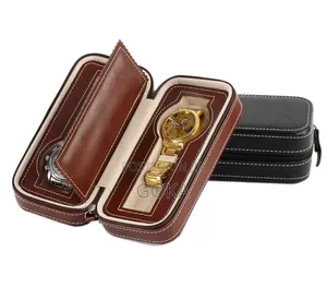 Zipper 2 Slot Travel Watch Case Protector
