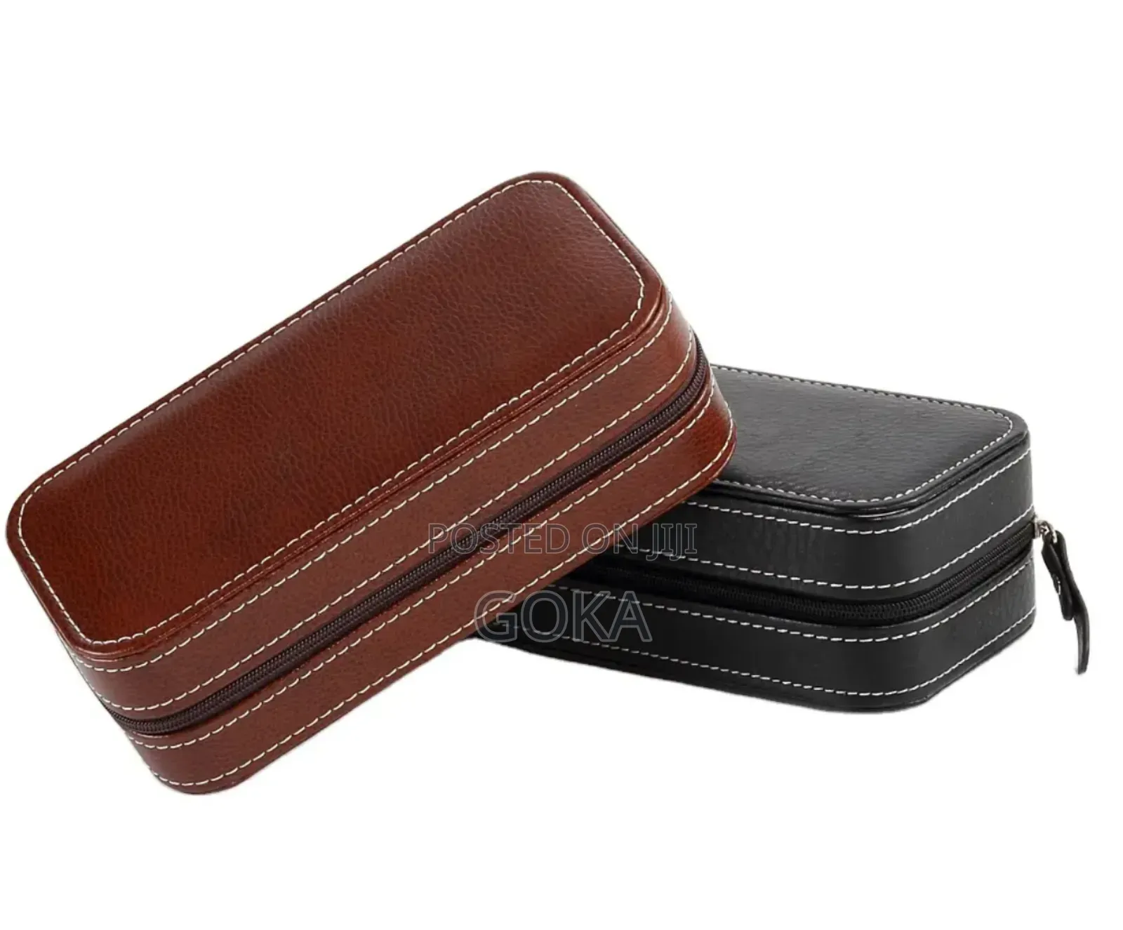 Zipper 2 Slot Travel Watch Case Protector