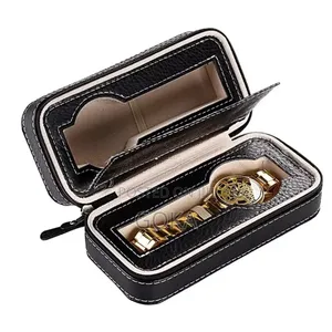Zipper 2 Slot Travel Watch Case Protector