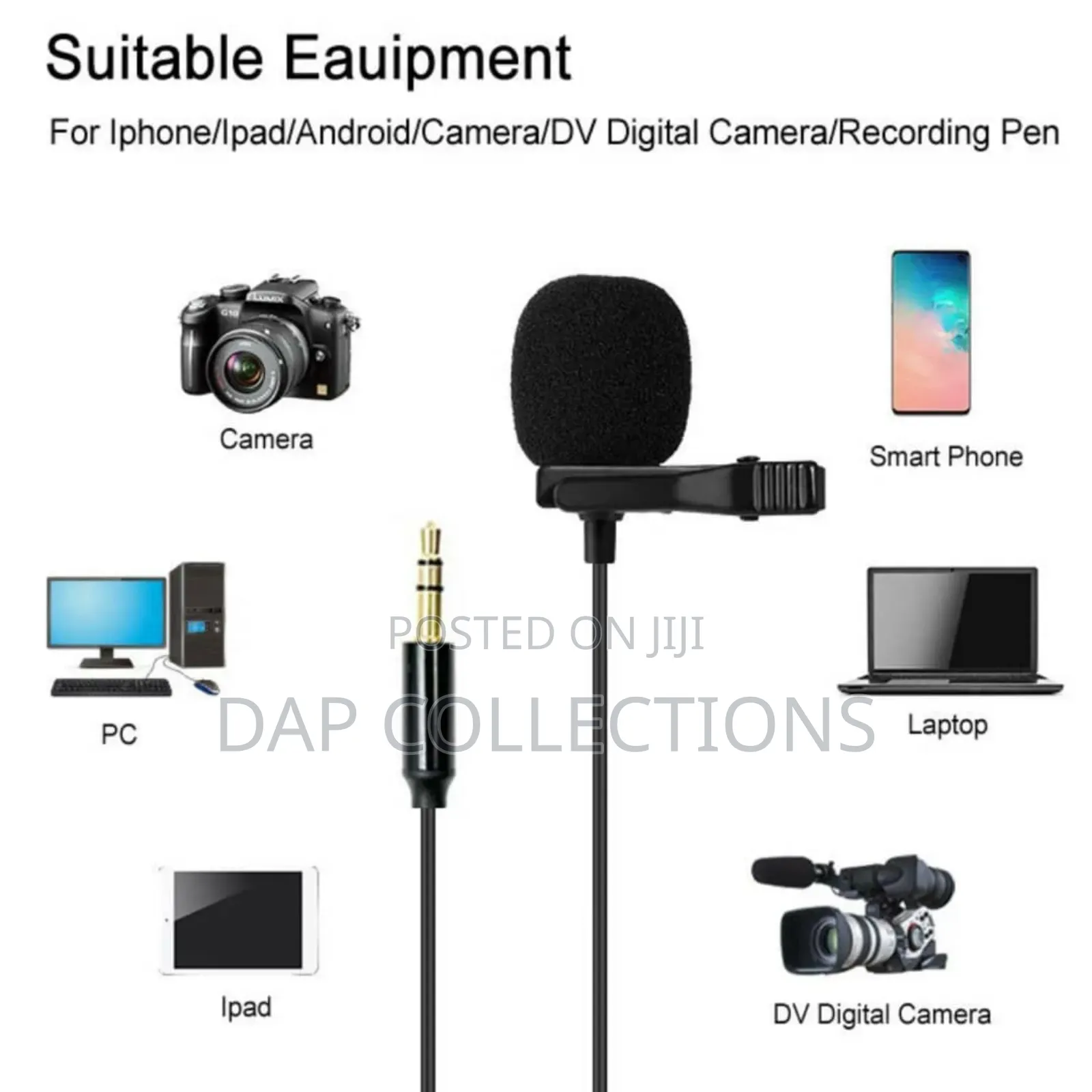 Quality Lapel Microphone for iPhone / Lighting,Usb Port, Type C