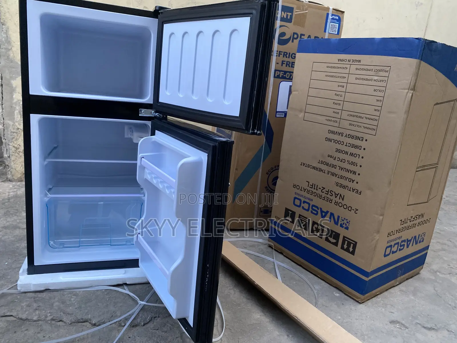 Nasco 86liters Table Top Doubledoor Fridge