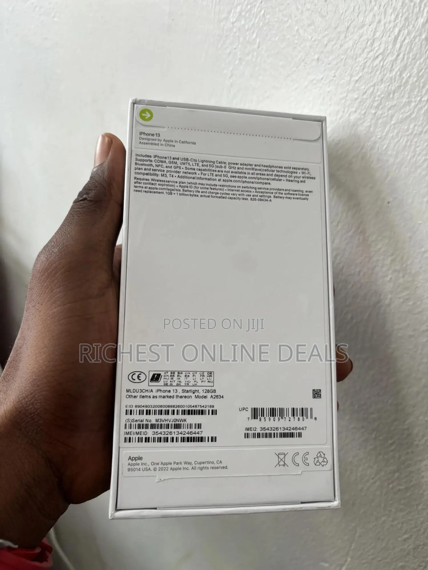 New Apple iPhone 13 128 GB White