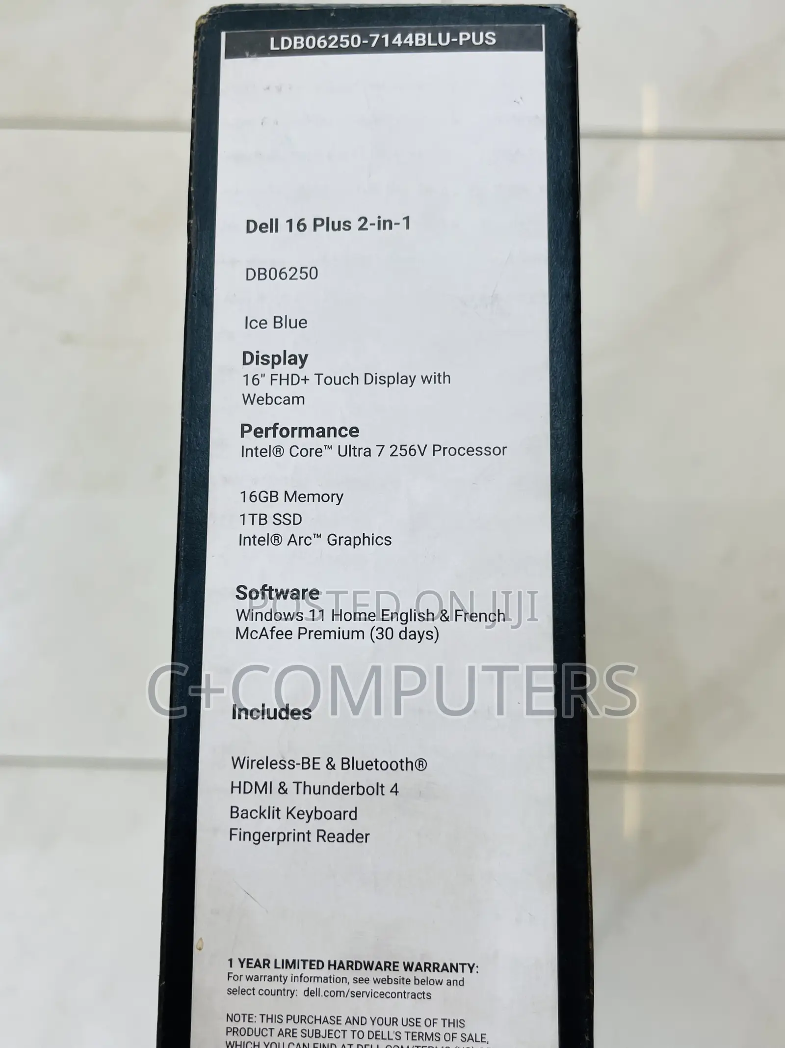 New Laptop Dell Plus 16 16GB Intel Core Ultra 7 SSD 1T