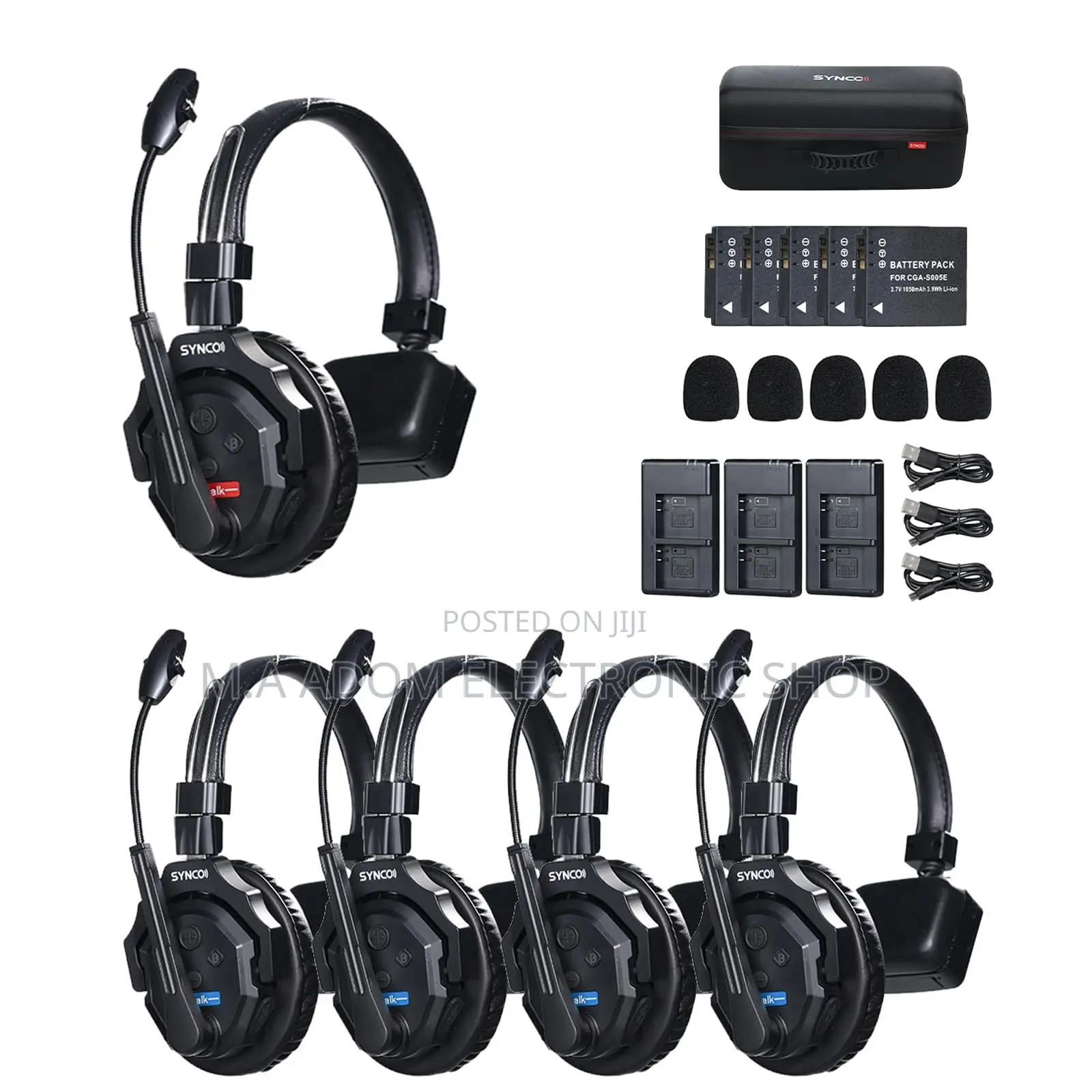 Wireless 5 In 1 Wireless Headset Intercom System