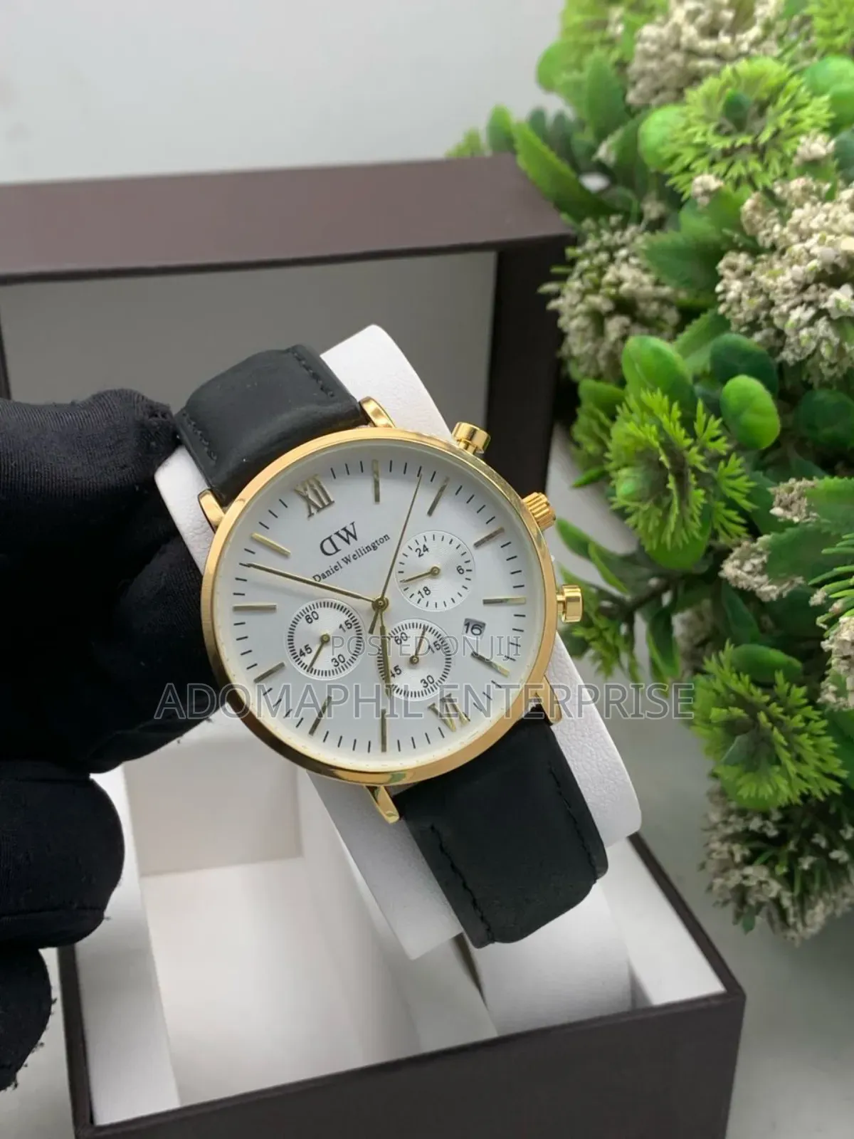 D.W Chronograph Leather Watch