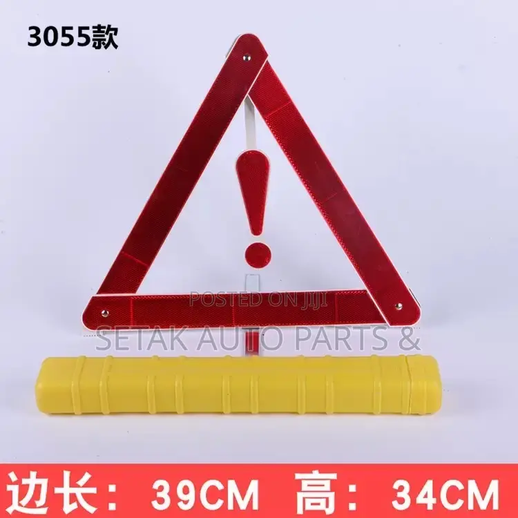 Safety Foldable Emergency Warning Triangle Kit With Storage Cage