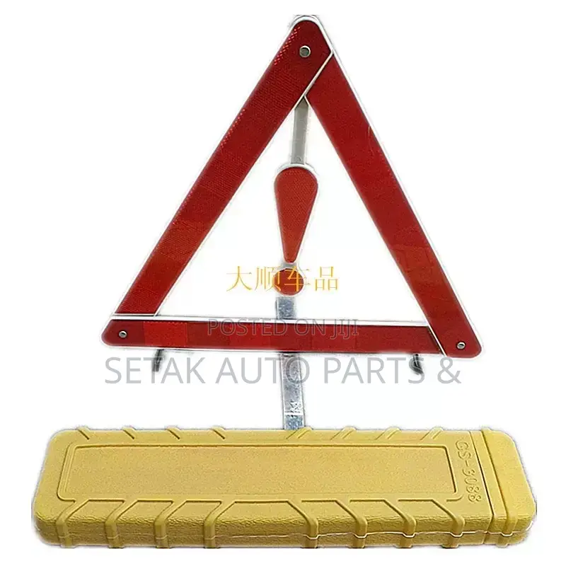 Safety Foldable Emergency Warning Triangle Kit With Storage Cage
