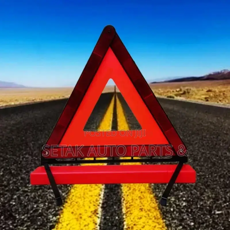 Safety Foldable Emergency Warning Triangle Kit With Storage Cage