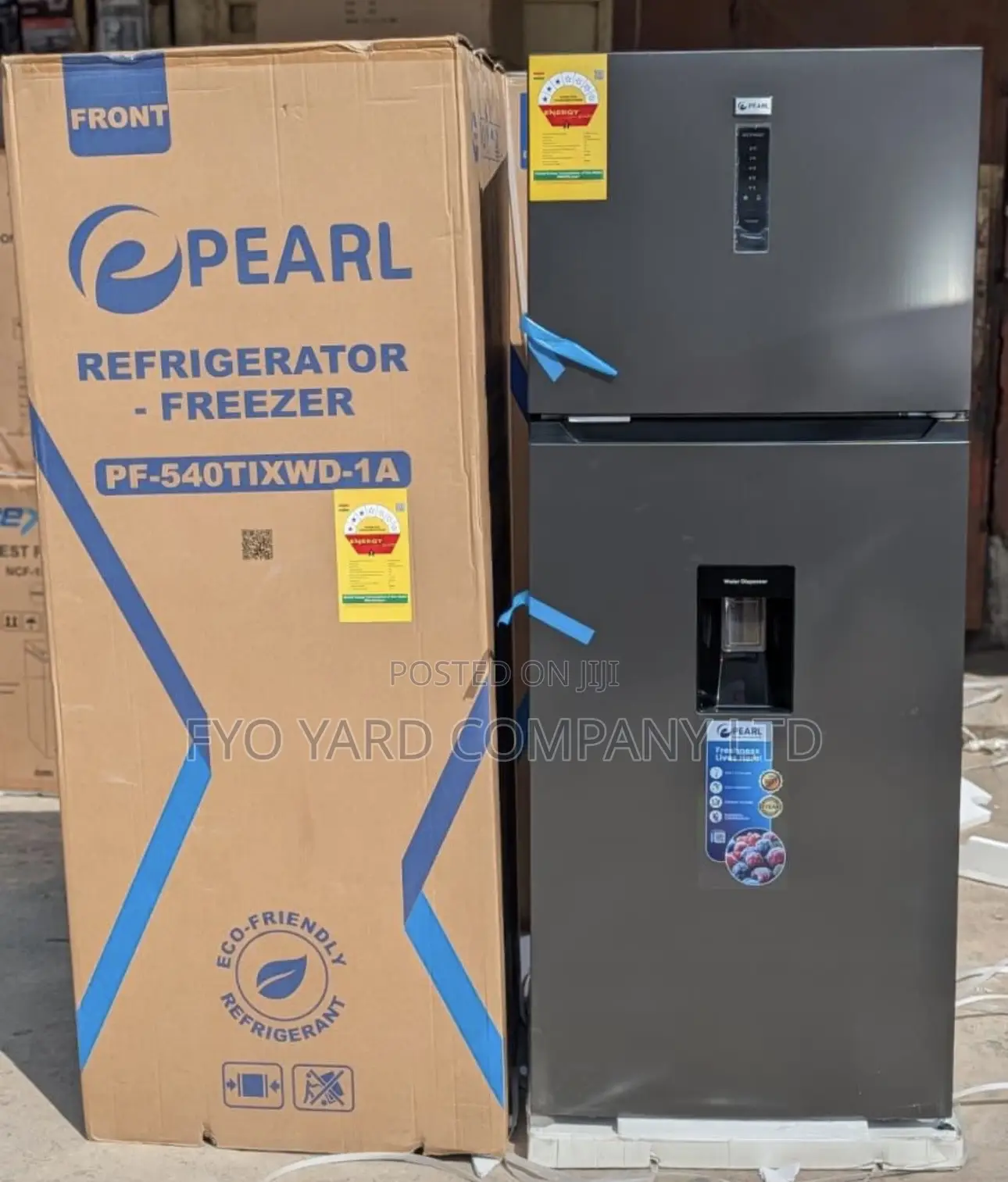 Pearl 417ltr Double Door Fridge With Dispenser Pf-540ixwd
