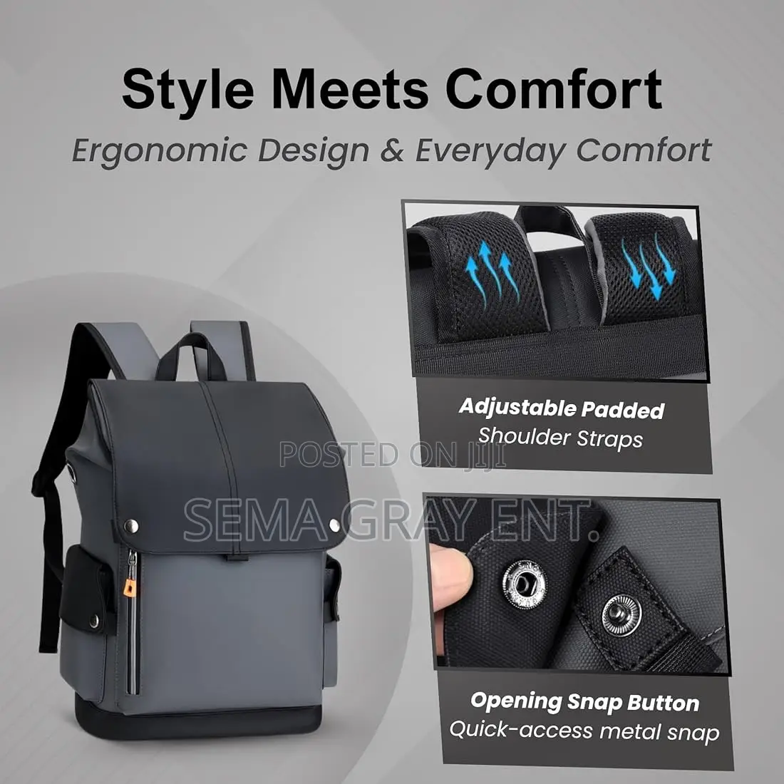 Waterproof Leather Urban Backpack - Men Women