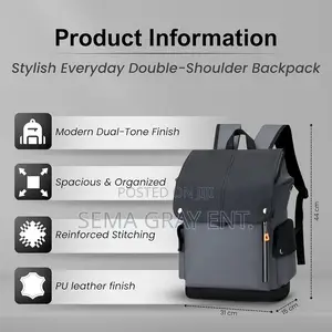Waterproof Leather Urban Backpack - Men Women
