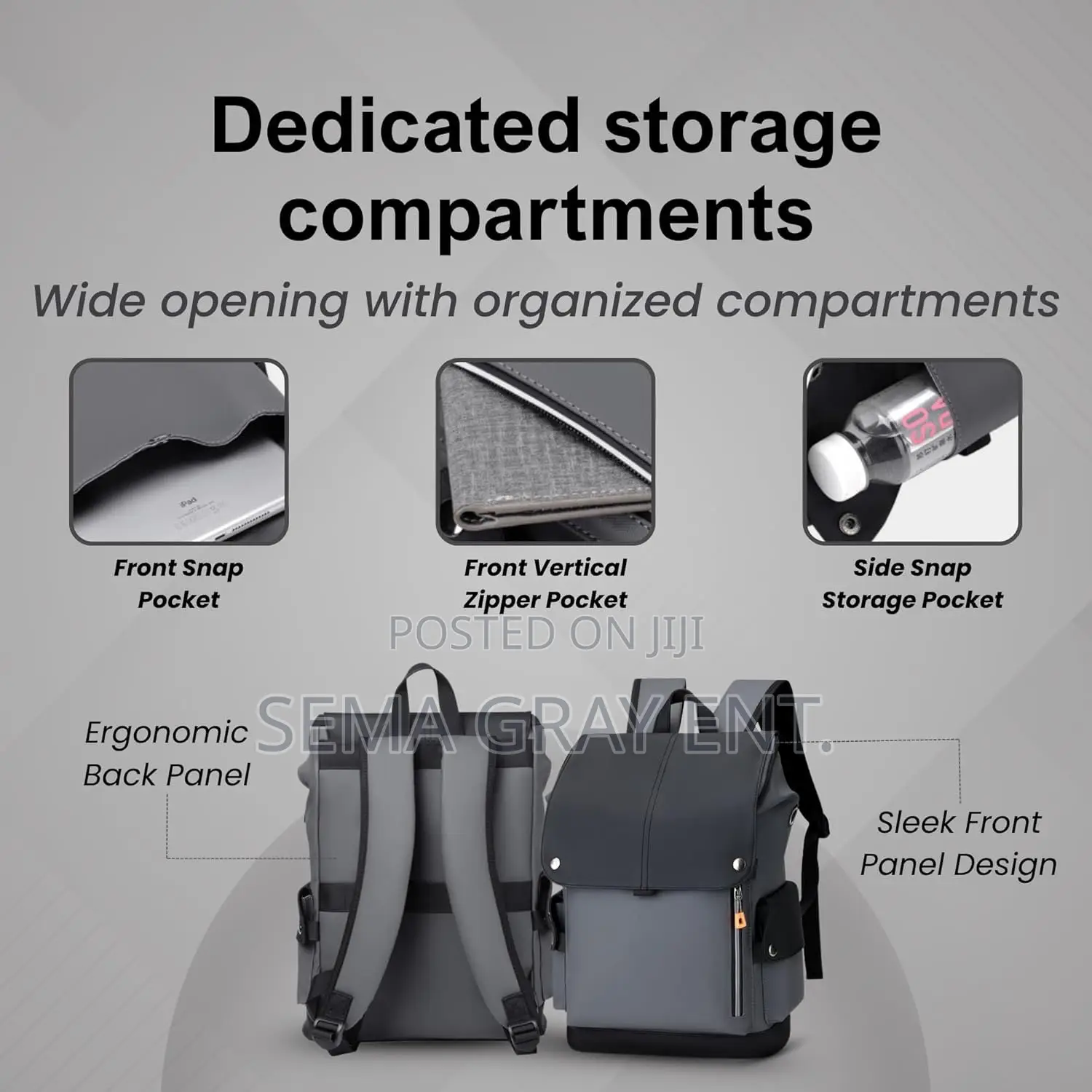 Waterproof Leather Urban Backpack - Men Women