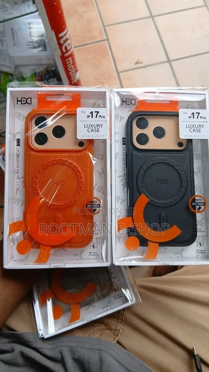 Premium Hdci Magnetic Stand Leather Case for iPhone 13 to 17 Pro Max
