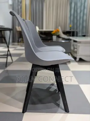 Modern Grey Tulip Dining Chair – Nordic Design With Padded Seat