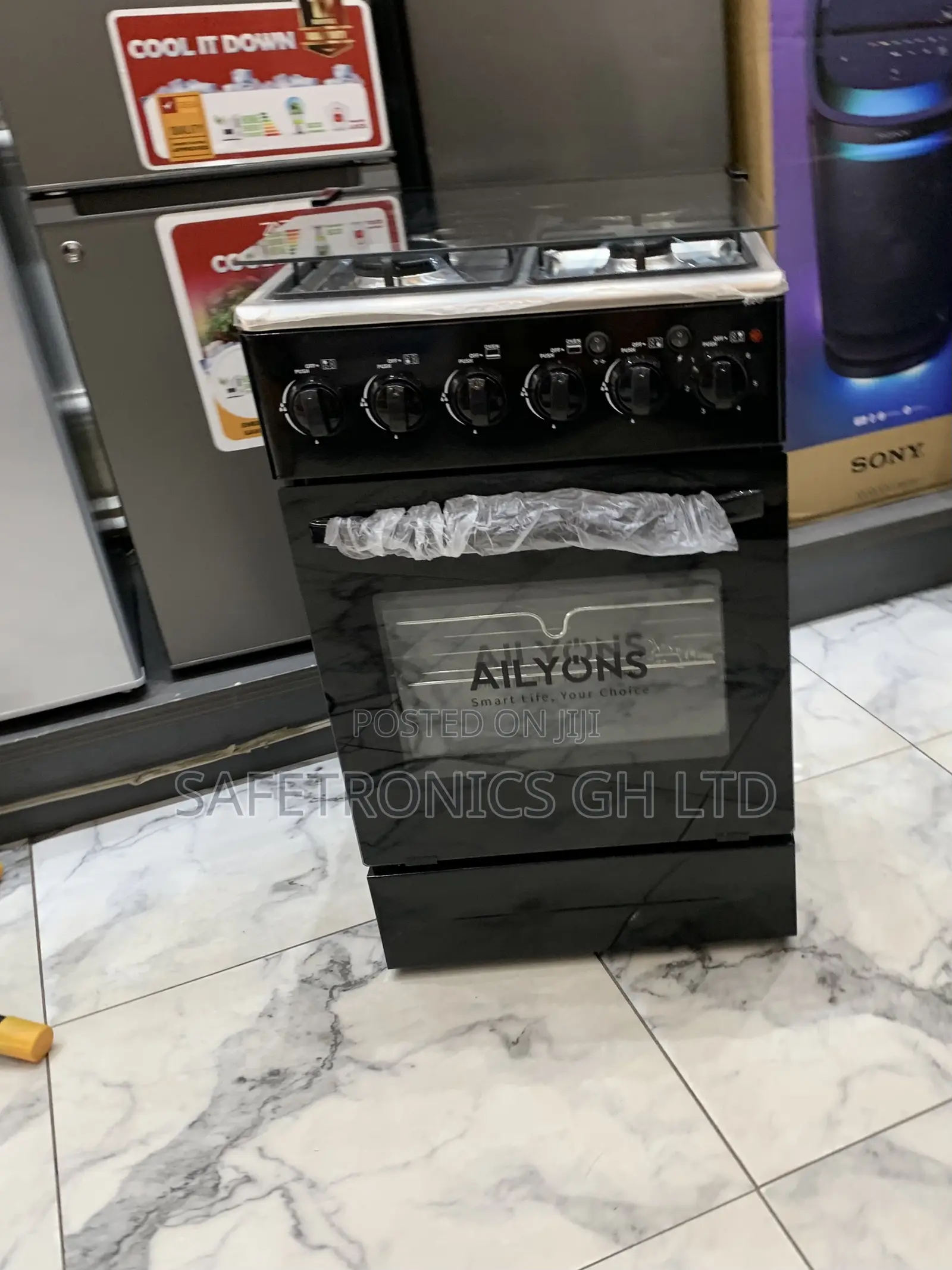Exclusive Black 50x50 3 Gas 1 Electric Oven With Grill Ailyons