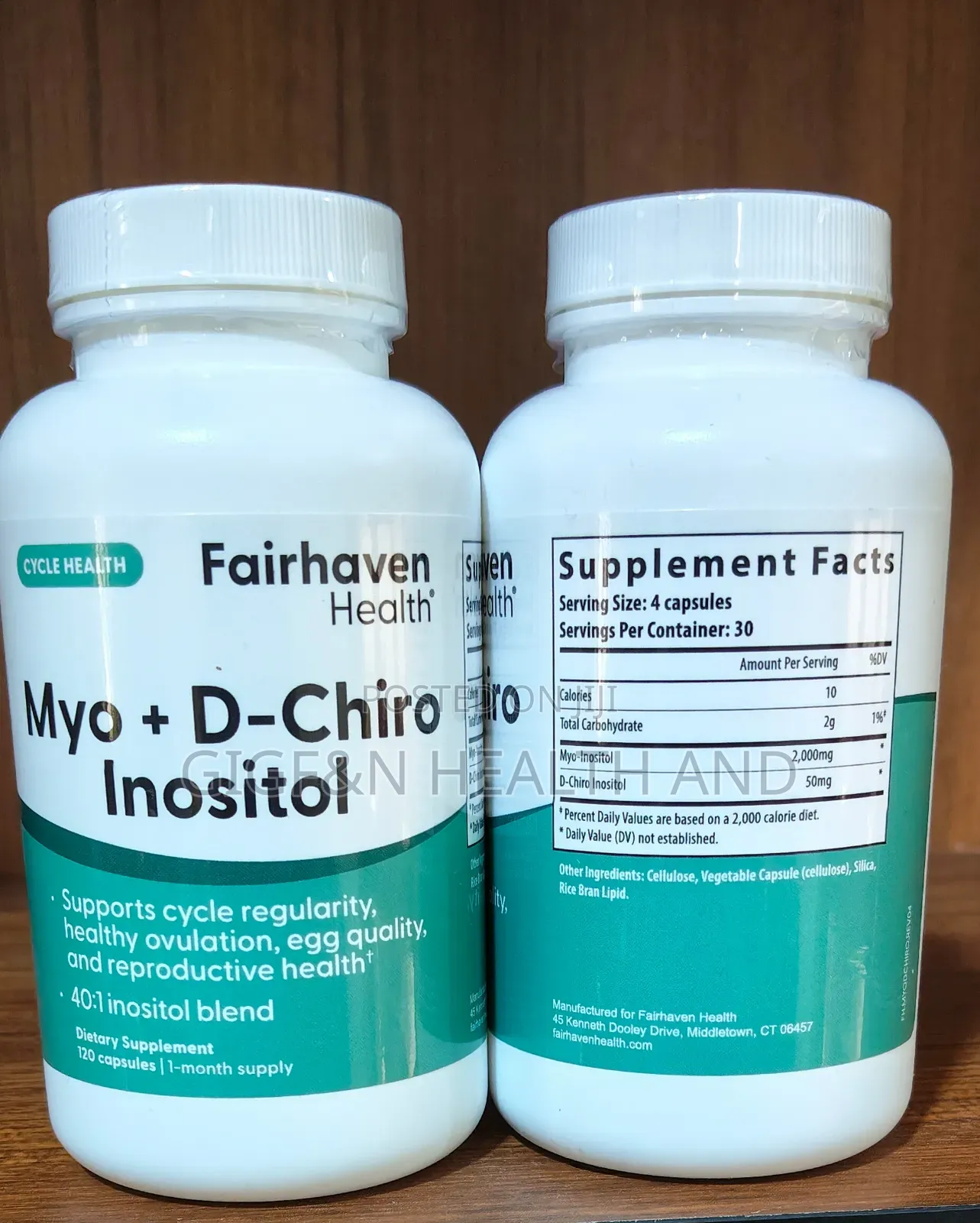 Myo + D- Chiro Inositol, 120 Capsules (2028expiry)
