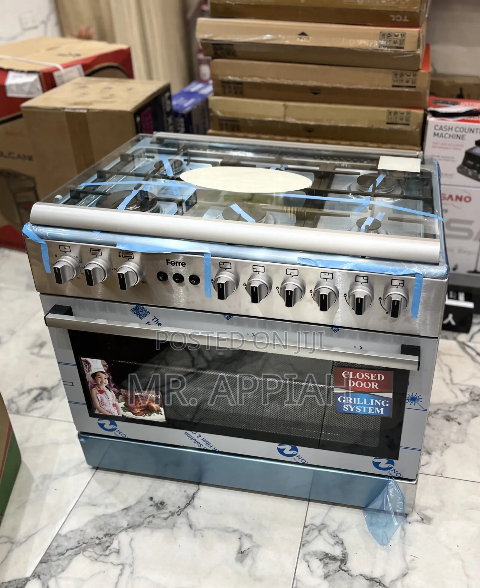 Buy Premium Ferre 60x90cm 4 Gas With 1 Electric Burner With Oven.