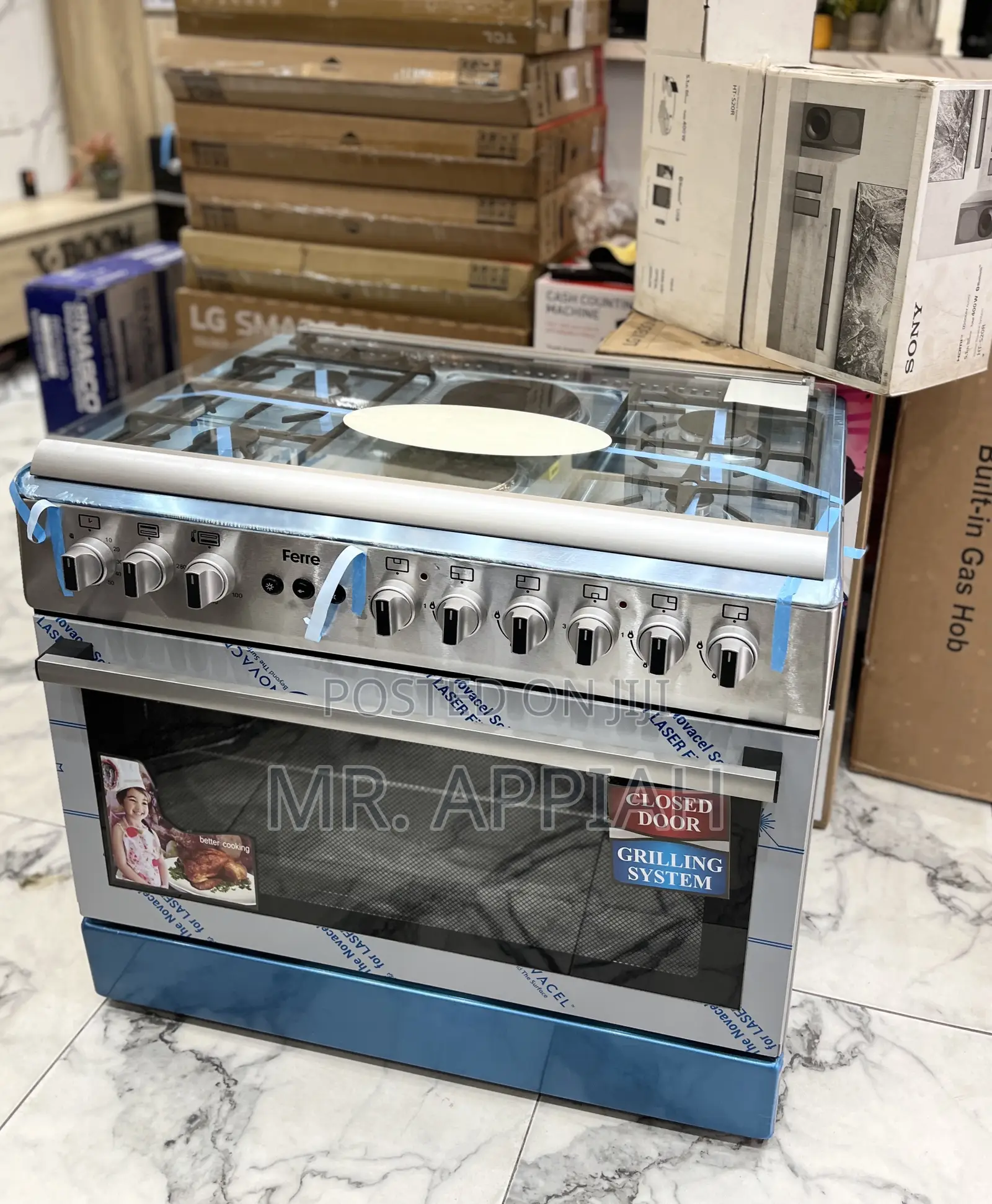 Buy Premium Ferre 60x90cm 4 Gas With 1 Electric Burner With Grill 
