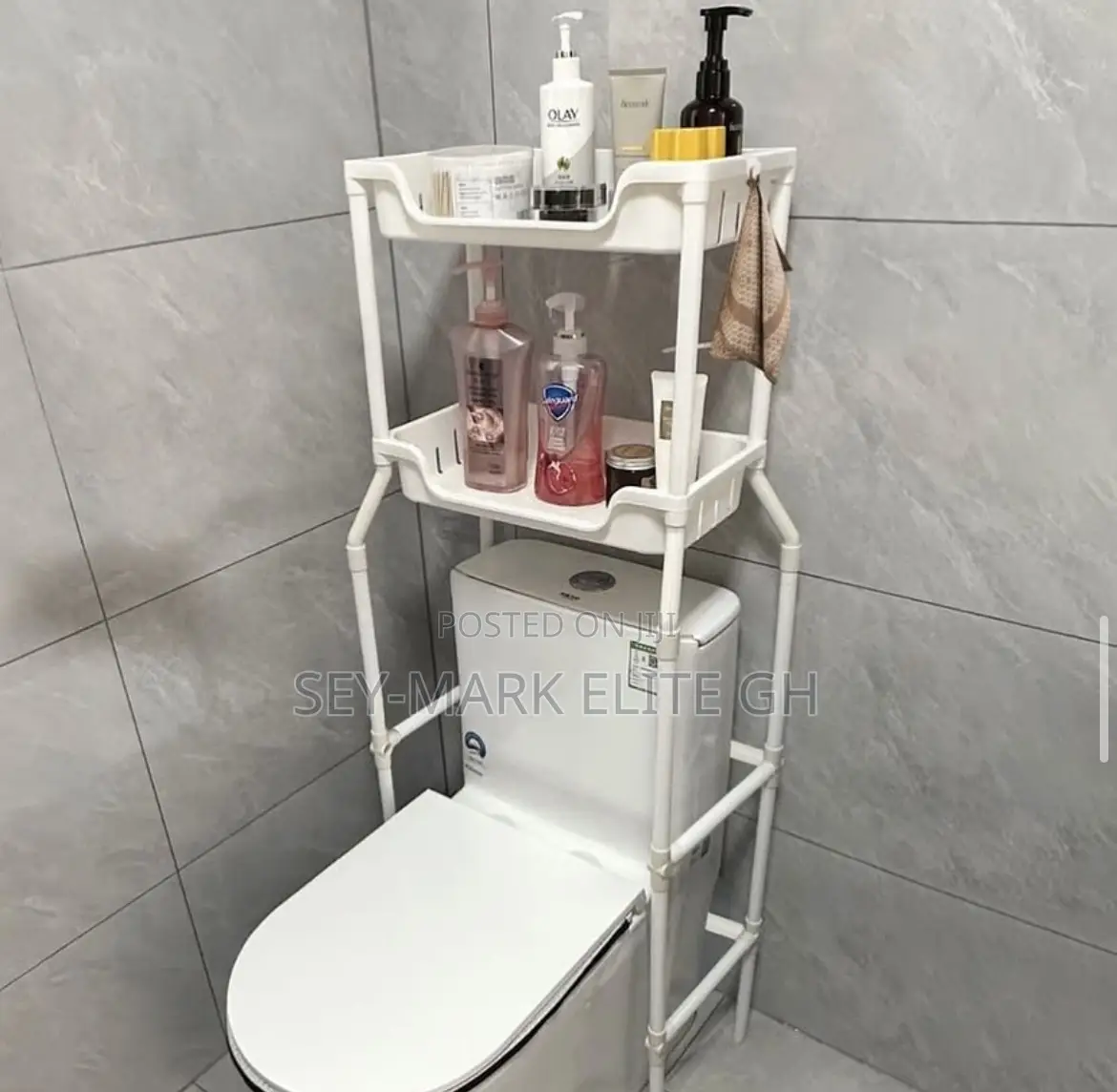 2 Tier Plastic Toilet Rack