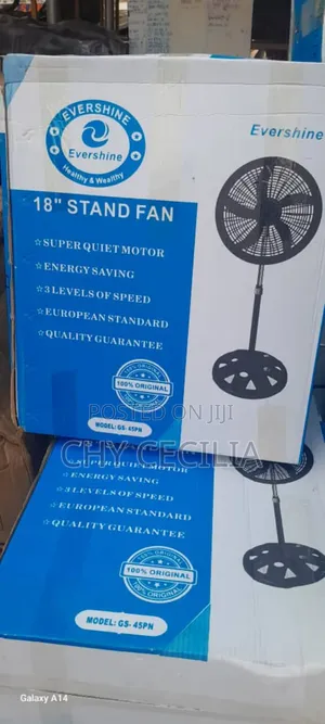 18" Evershine Standing Fan Is A Super Powerful Motor Standing Fan