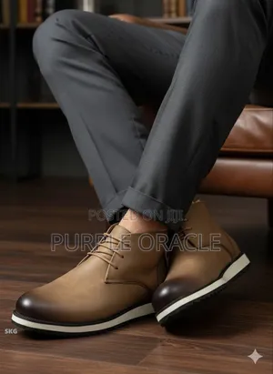 Chukka Boot With A Lace Up Design