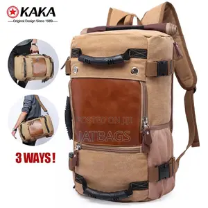 Khaki Colour Hand Shoulder Laptop Backpack (Free Delivery)