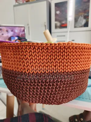 Crochet Handmade Cord Basket