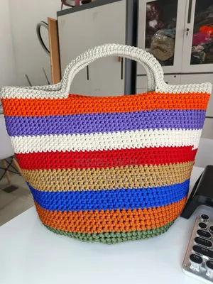 Crochet Polyester Cord Basket