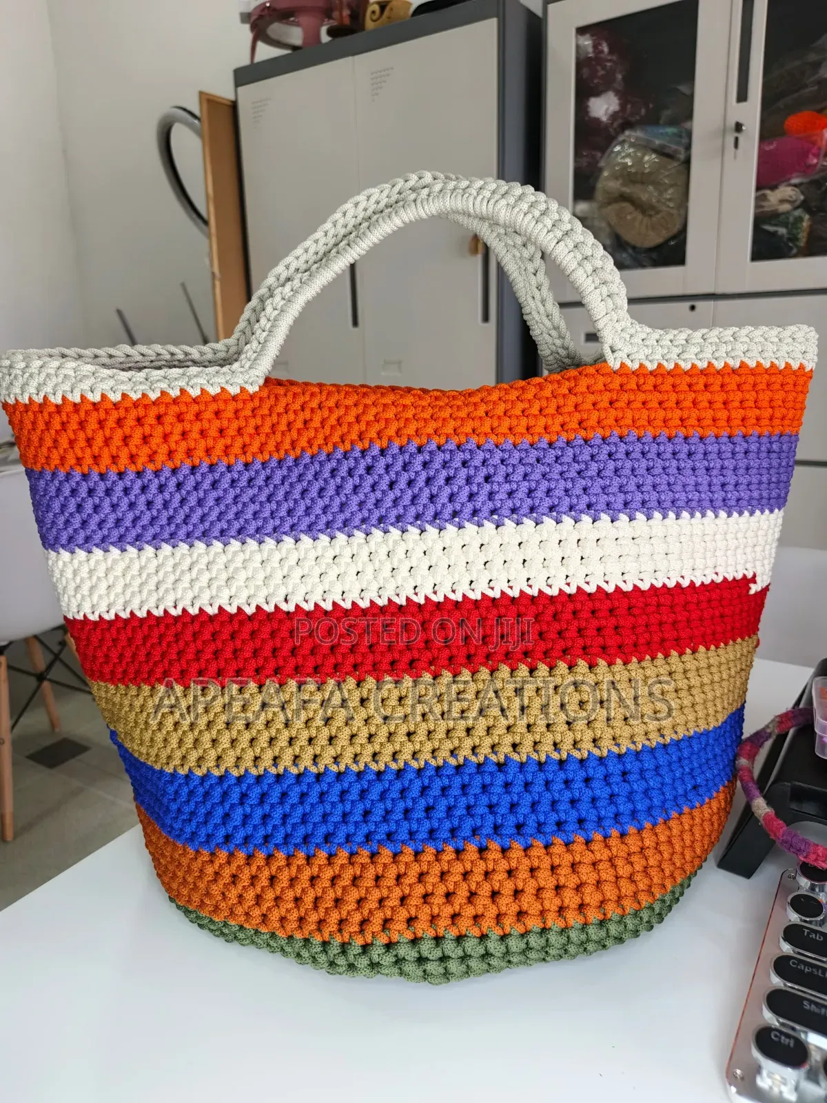 Crochet Polyester Cord Basket