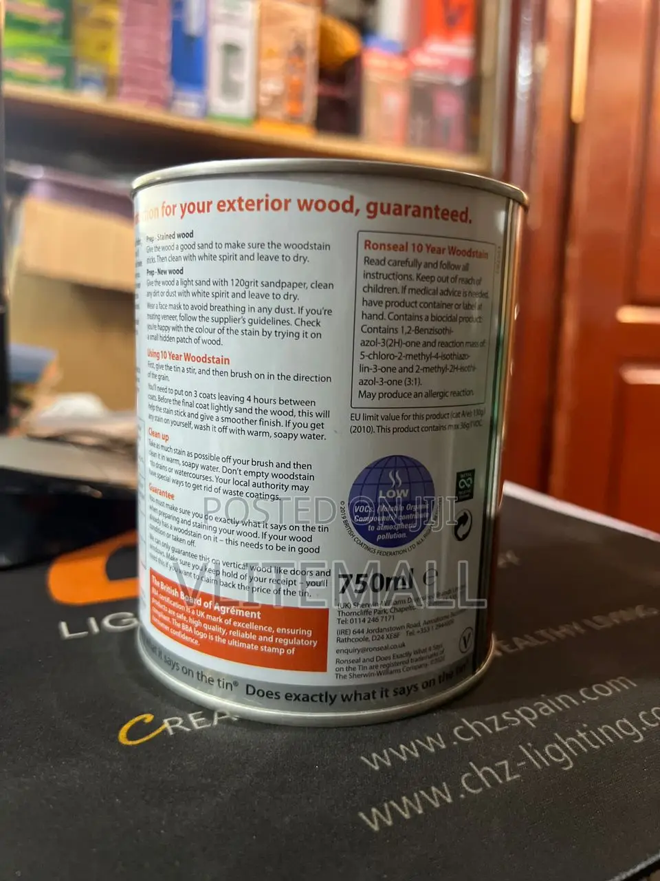 Ronseal Woodstain Satin Mahogany 750ml