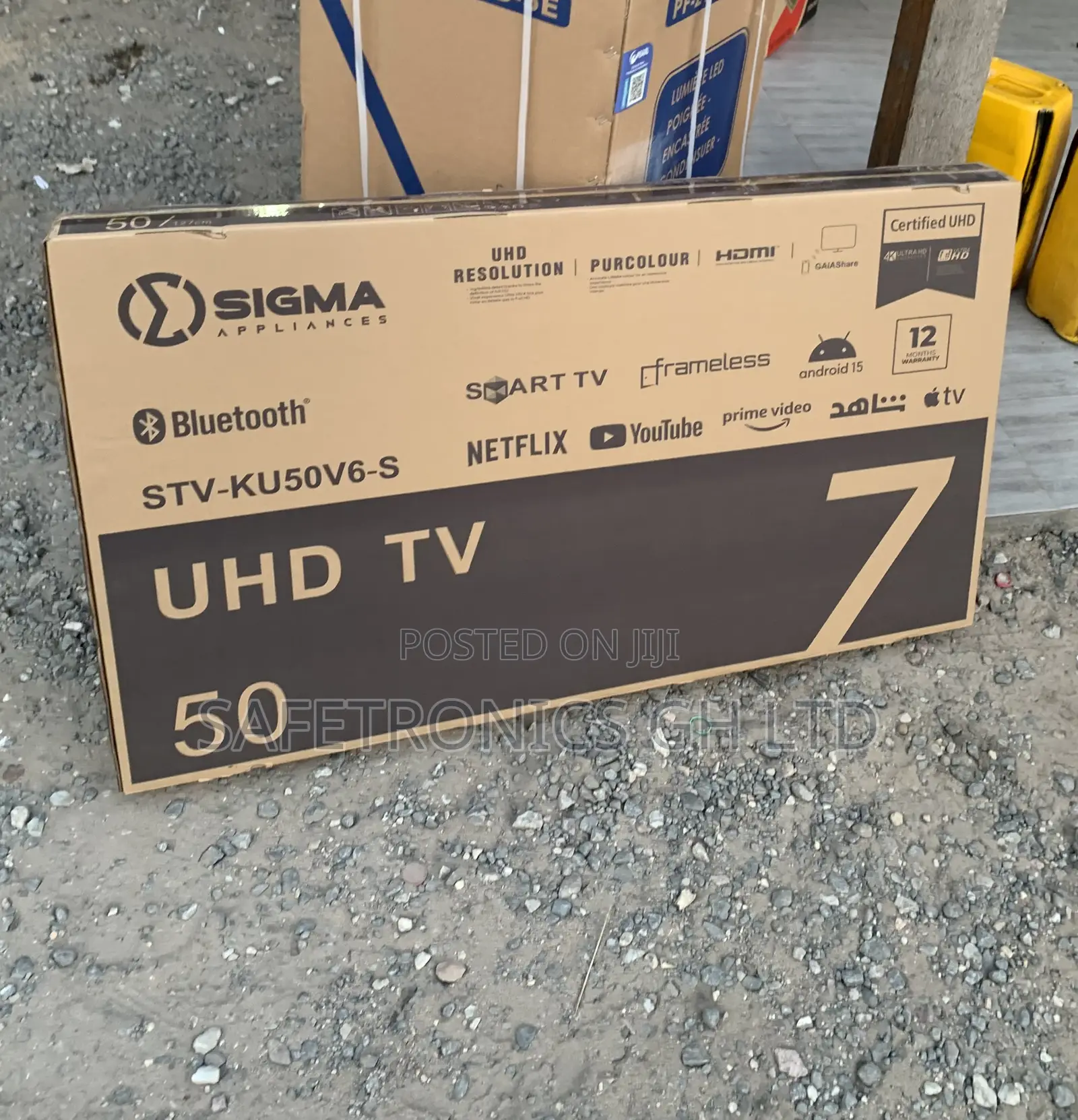 Available Black 50 Inch Sigma Led Android Uhd Smart Tv