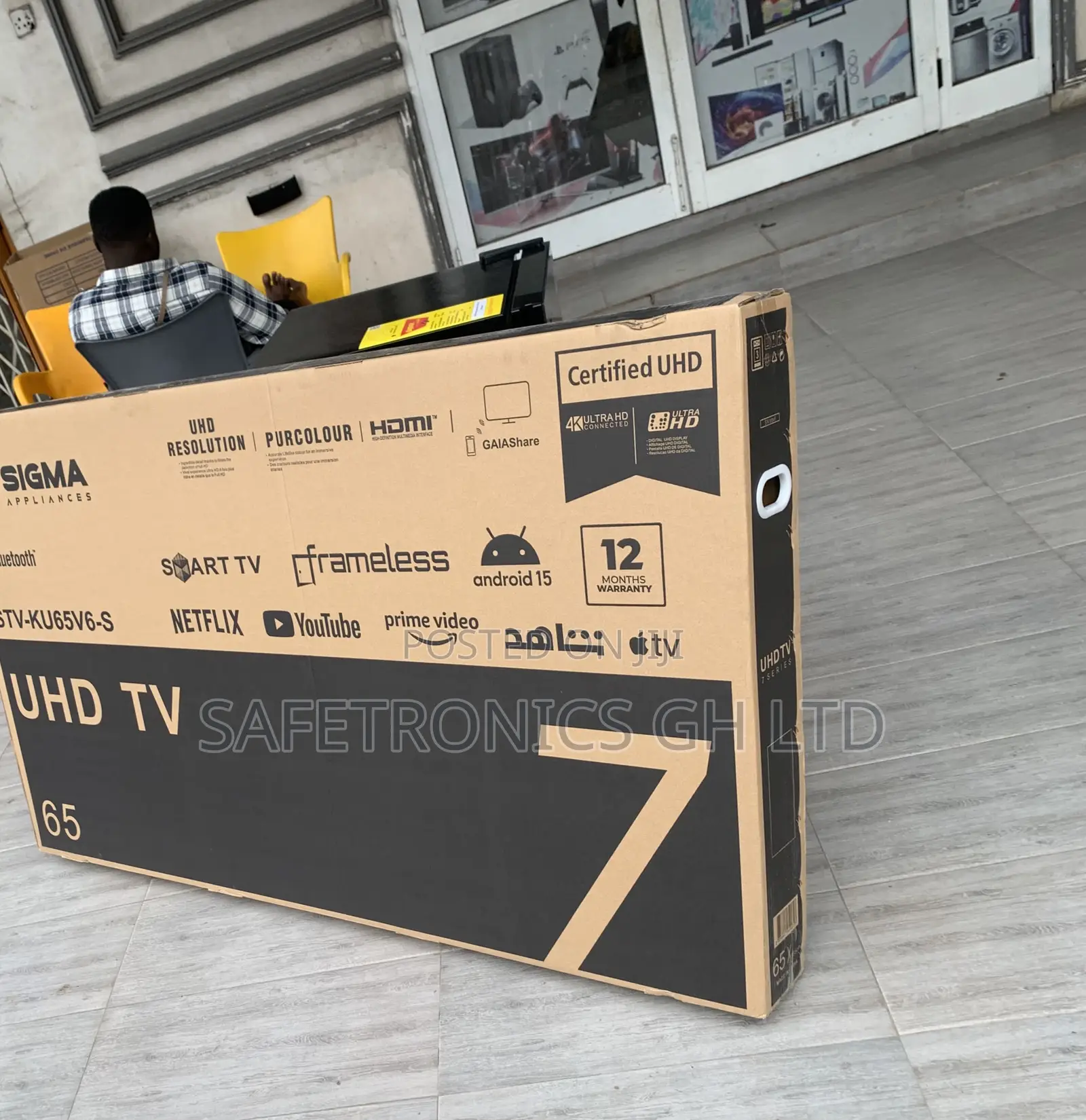 Authentic 65 Inch Smart Android Uhd Sigma Led Uhd Tv