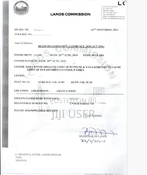 A Registered Plot of Land for Sale Around Beahu, Ahanta West, Takoradi