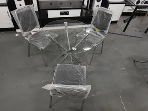 Modern Round Glass Dining Set