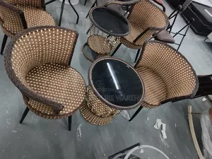 2 Seater Woven Rattan Patio Dining Set Set,(Xxz -52-61. 1+2)