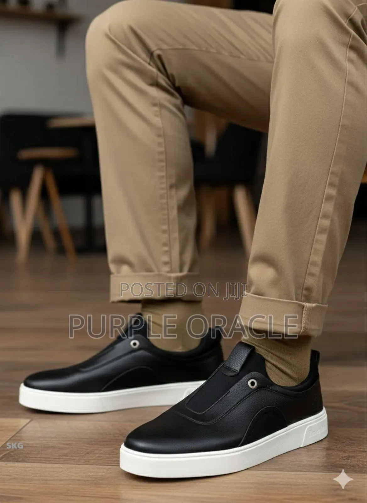 Breathable Black Executive Slip-on Sneakers