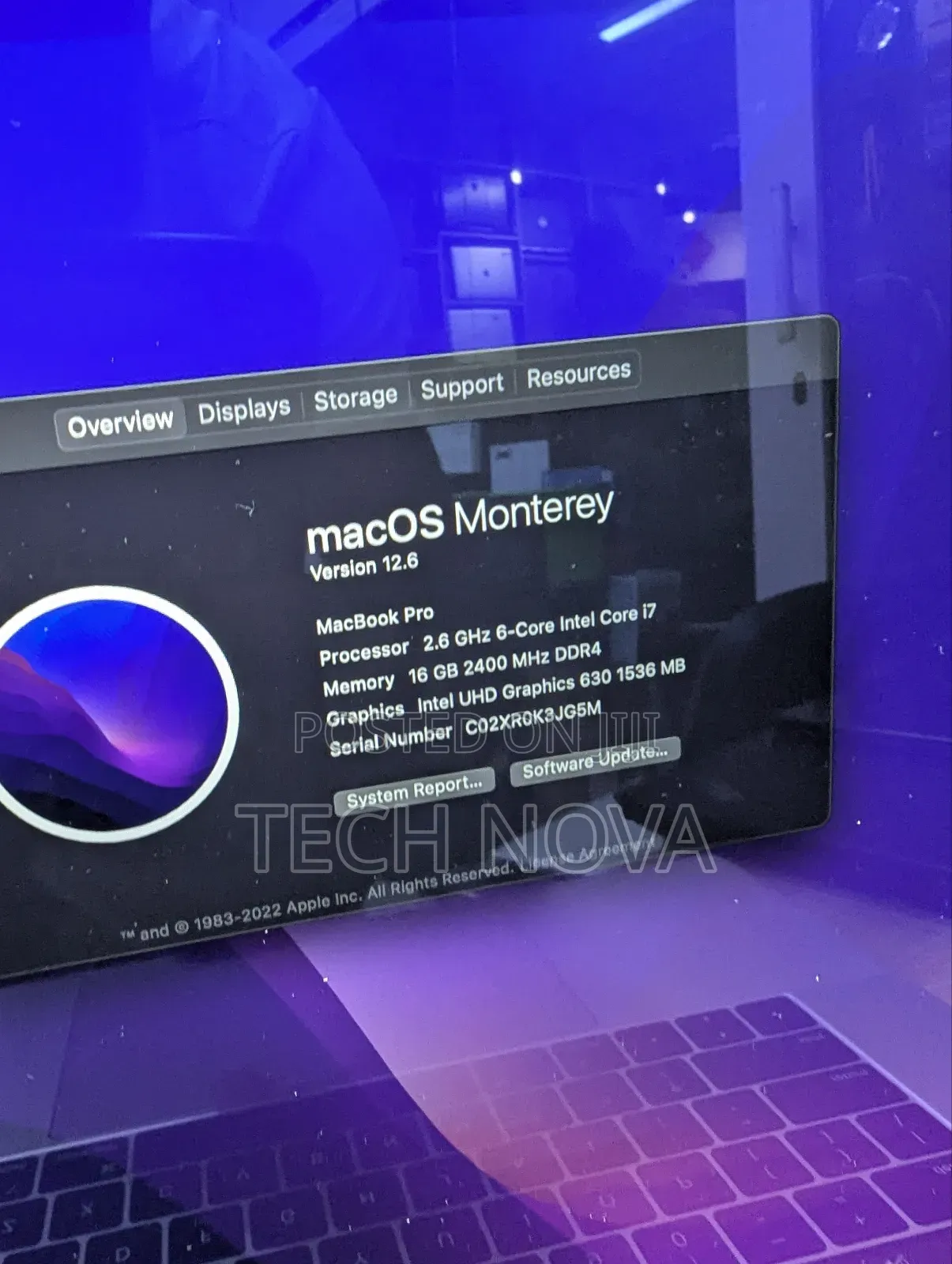 Laptop Apple MacBook Pro 2017 16GB Intel Core i7 SSD 512GB