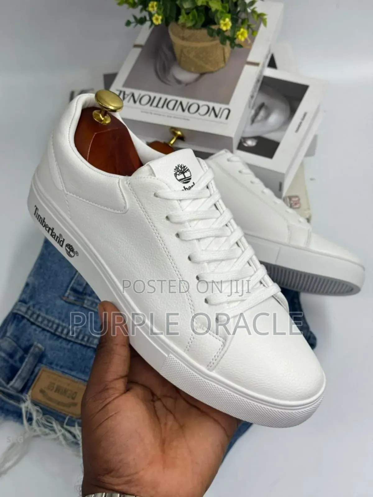 Timberland White Low Lace-Up Sneakers