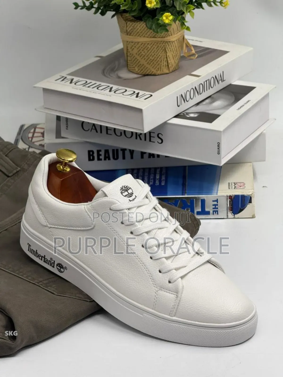 Timberland White Low Lace-Up Sneakers